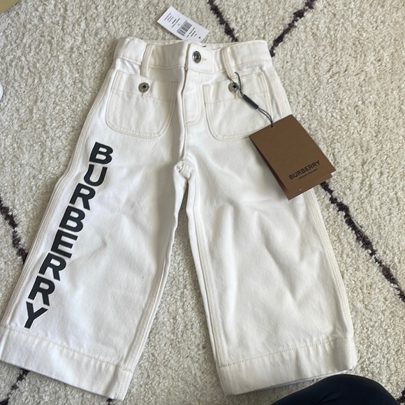Kids Burberry white jeans